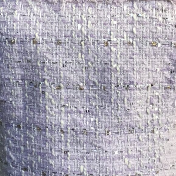 GUESS Metallic Tweed Corset Crop Top Adjustable Straps Zip Back Lined Lila S - Picture 7 of 8